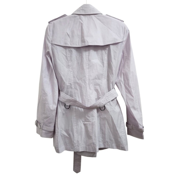 Burberry Coat - Sandringham Short Trench color light lavender Size 8 - Picture 6 of 16